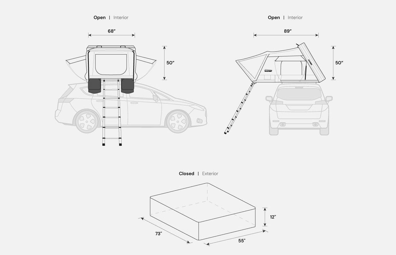Condor Overland 2 XL Air (OB) Fold Out Tent Roofnest