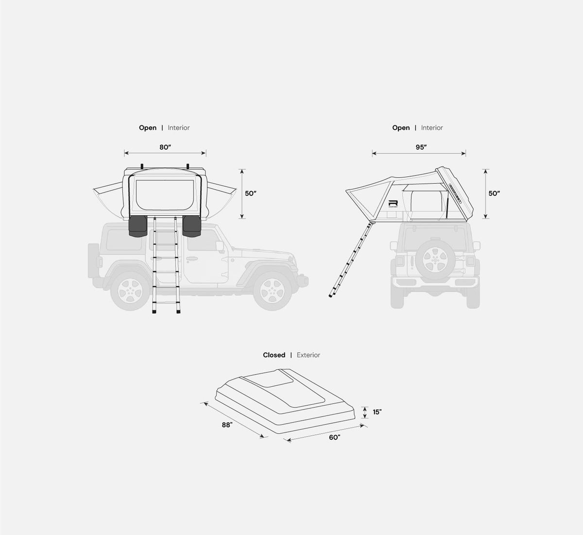 Roofnest Condor 2 XXL Air | 4 Person + Rooftop Tent