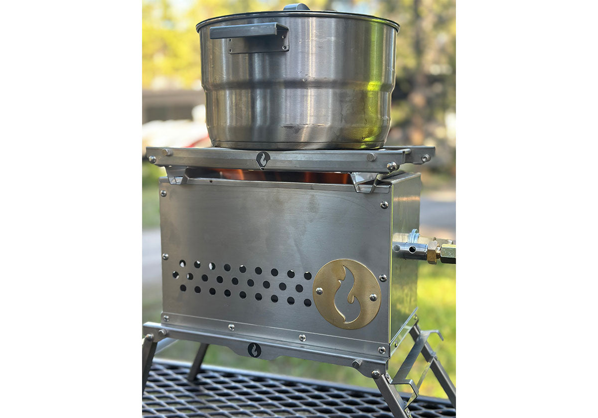 Over Under Grill Thingy: Stand and Grill In One! LavaBox Portable Campfire