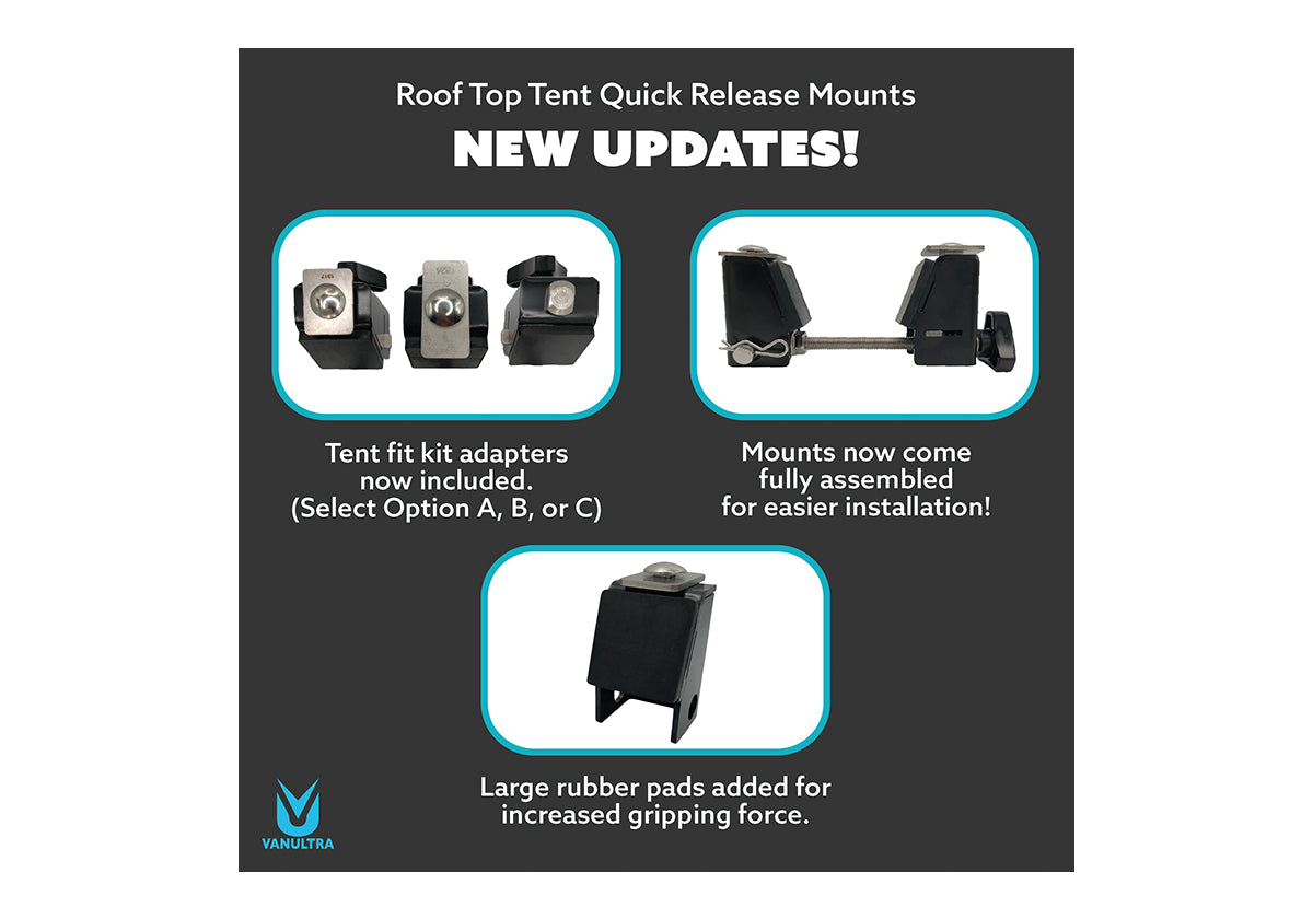 Roof Top Tent Quick Release Mounts RTT Mounts Vanultra